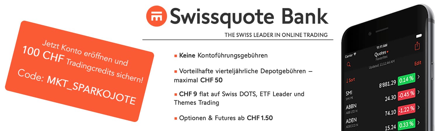 Swissquote Gutscheincode 100 CHF Trading Credits MKT_SPARKOJOTE Gutschein SPARKOJOTE Swissquote Aktionscode 100 CHF Trading Credits Swissquote Gutschein